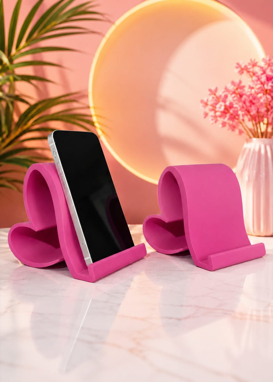 Suporte Celular Mesa Formato Coração - Base Decorativa - Imagem 3