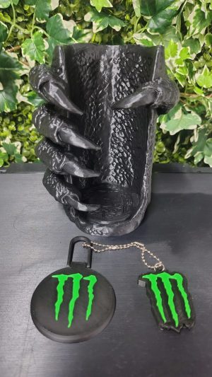Suporte De Lata Térmica Monster + Tampa + Abridor + Brinde